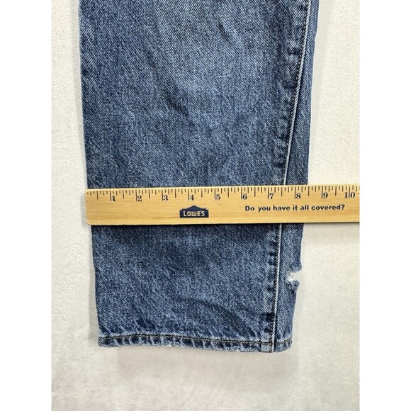 Levis Ribcage Straight Ankle High Rise Jeans Womens 25x27 Distressed Button Fly - Picture 9 of 12